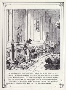 The Bachelors Own Book, or The Progress of Mr Lambkin (Gent) (e.g. engraving)」のイラスト。 作： George Cruikshank
