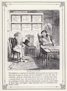 The Bachelors Own Book, or The Progress of Mr Lambkin (Gent) (e.g. engraving)」のイラスト。 作： George Cruikshank