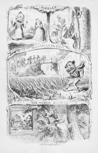 ジョージ・クルイックシャンクの「The Pentamerone」のイラスト（エングレービング 作： George Cruikshank