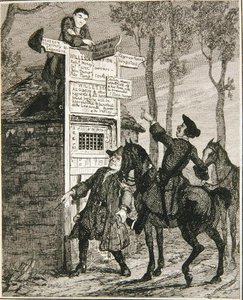 ジャックはウィレスデンの檻から逃げ出す。1839年に出版されたウィリアム・ハリソン・エインズワースの「Jack Sheppard: A Romance」の挿絵（エッチング）。 作： George Cruikshank