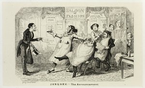 1月 ジョージ・クルイックシャンクのスチール・エッチングから『コミック・アルマナック』への発表：1835-1853 作： George Cruikshank
