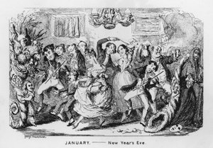 1月、大晦日（刻印 作： George Cruikshank