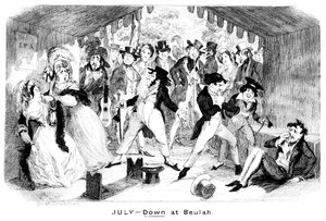 7月-Beulah、c1840sでダウン。 作： George Cruikshank