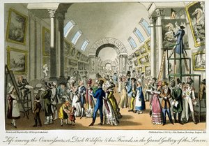 ルーブル美術館の大ギャラリー - デイビッド・ケアリー著『Life in Paris』（ロンドン）より 作： George Cruikshank