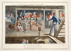 マスターB、彼が期待したものと正確に一致しないものを見つけること、パブ。 1835年（手描きの彫刻） 作： George Cruikshank