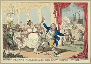 摂政誕生日、1812年、1812年のメリーメイキング 作： George Cruikshank