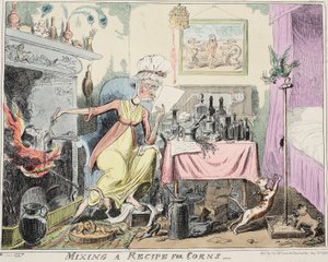 トウモロコシのレシピを混ぜる、パブ。 1835年（手描きの彫刻）