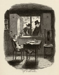 チャールズディケンズの「オリバーツイストの冒険」からの修道士とユダヤ人（1812-70）1838、チャップマンウントホール発行、1901 作： George Cruikshank