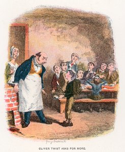 詳細を求めるオリバー、チャールズディケンズの「オリバーツイスト」のイラスト 作： George Cruikshank