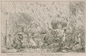 猫、犬、熊手 作： George Cruikshank