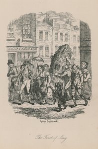 ロンドンの生活シーン：5月1日 作： George Cruikshank