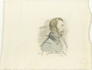 横顔の自画像 作： George Cruikshank