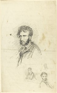 自画像と3つのスケッチ 作： George Cruikshank
