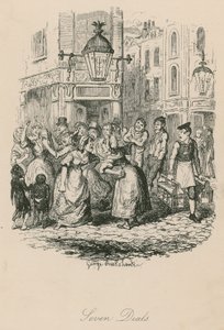 セブンダイアルズ、ロンドン 作： George Cruikshank