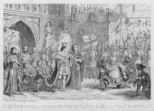 ジョンファルスタッフ卿はヘンリー王から5度目の予想外の非難を受けました 作： George Cruikshank