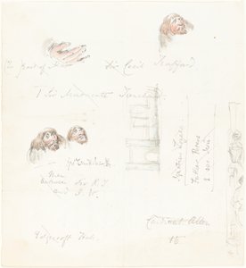 グロテスクな顔のスケッチ 作： George Cruikshank