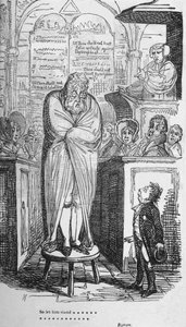それで、彼を立たせて...、c1820。 作： George Cruikshank