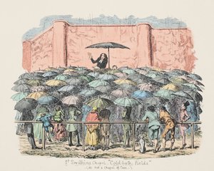 St Swithuns Chapel冷浴場、パブ。 1833（手描きの彫刻） 作： George Cruikshank