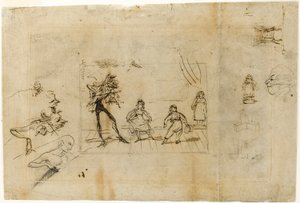 ダンスレッスンのための習作、パート2：メヌエット 作： George Cruikshank