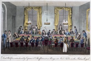 パレ・ロワイヤルのゲーム表 - ロンドンのデビッド・ケアリー著「ライフ・イン・パリ」にて 作： George Cruikshank