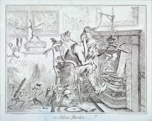 「青い悪魔」、1835 作： George Cruikshank