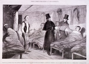 「酔っぱらいの子供たち」、c1847 作： George Cruikshank
