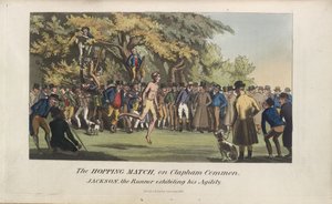 ピアース・イーガンのホッピング・マッチ「ライフ・イン・ロンドンなど」 作： George Cruikshank