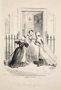 The Greatest Plague of Lifeのパブ、モーニングゴシップ。 1847 作： George Cruikshank