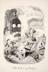 鉄道ドラゴン、パブ。 1841 作： George Cruikshank