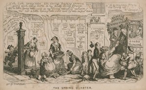 春の四半期。漫画 作： George Cruikshank