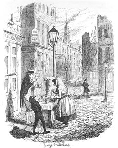 通り-朝、c1900 作： George Cruikshank