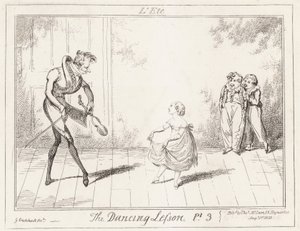 ダンスレッスン：レテ 作： George Cruikshank