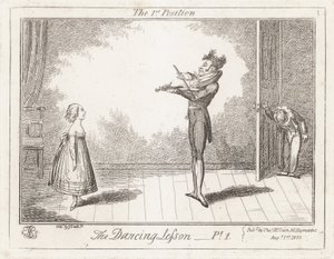 ダンスレッスン：最初の位置 作： George Cruikshank