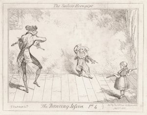ダンスレッスン：船乗りのホーンパイプ 作： George Cruikshank