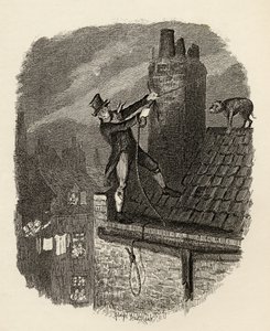 最後のチャンスは、チャールズディケンズの「オリバーツイストの冒険」（1812-70）1838年、チャップマンウントホール発行、1901年（彫刻） 作： George Cruikshank
