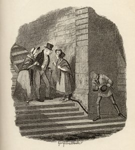チャールズディケンズの「オリバーツイストの冒険」（1812-70）1838年の会議、チャップマンウントホール発行、1901年 作： George Cruikshank