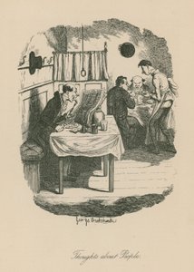 人についての考え、おそらくBozによるSketches（Charles Dickens）のシーンに基づく 作： George Cruikshank