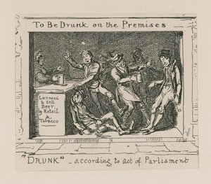 敷地内で酔う 作： George Cruikshank