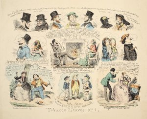 たばこ葉No.1、パブ。 1851年。 作： George Cruikshank