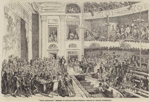 サドラーズウェルズシアターでの完全棄権者会議 作： George Cruikshank