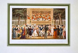 ヴォクスホール・ガーデンズ、「ロンドンの生活など」、ピアース・イーガン著 作： George Cruikshank