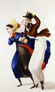 冬のファッション（水彩・紙） 作： George Cruikshank