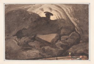 洞窟のシーン 作： George Cumberland