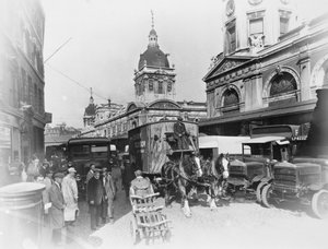 スミスフィールド マーケット、ロンドン、1920 年代～1930 年代 作： George Davison Reid
