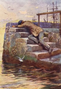 その努力は彼の体力を消耗させた（カラーリトグラフ） 作： George Derville (after) Rowlandson