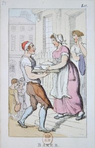 Aベイカー（彩色済み彫刻） 作： George Derville Rowlandson