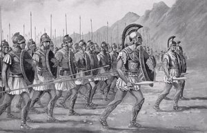 マケドニアのphalanx、「ハッチンソンの国家の歴史」、1915年からのイラスト