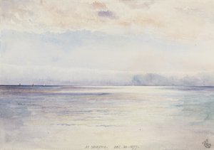 1877年12月30日のサンレモで（紙にトイレ） 作： George Douglas Tinling