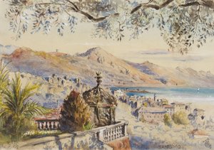 サンレモ、1878年1月12日（紙にトイレ） 作： George Douglas Tinling