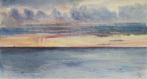 サンレモ：日の出、1877年12月7日午前7時30分 作： George Douglas Tinling